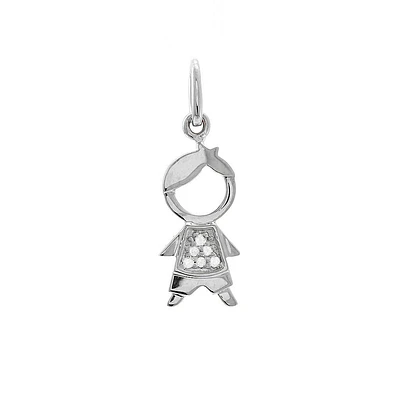 Boy with Diamonds 16MM Pendant 14KW