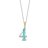 Number Necklace Turquoise Blue