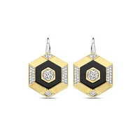 Hexagon Dangle Earrings