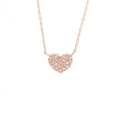 Mini Diamond Heart Necklace