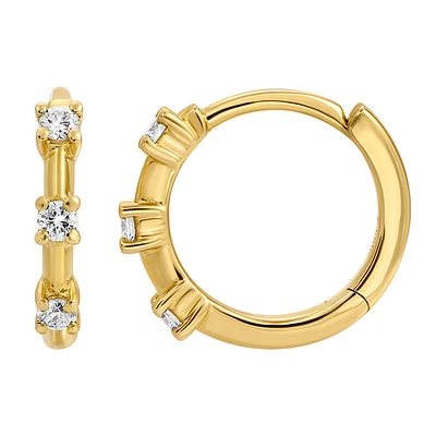 Splendor Diamond 11MM Huggie Earrings