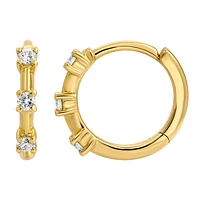 Splendor Diamond 11MM Huggie Earrings