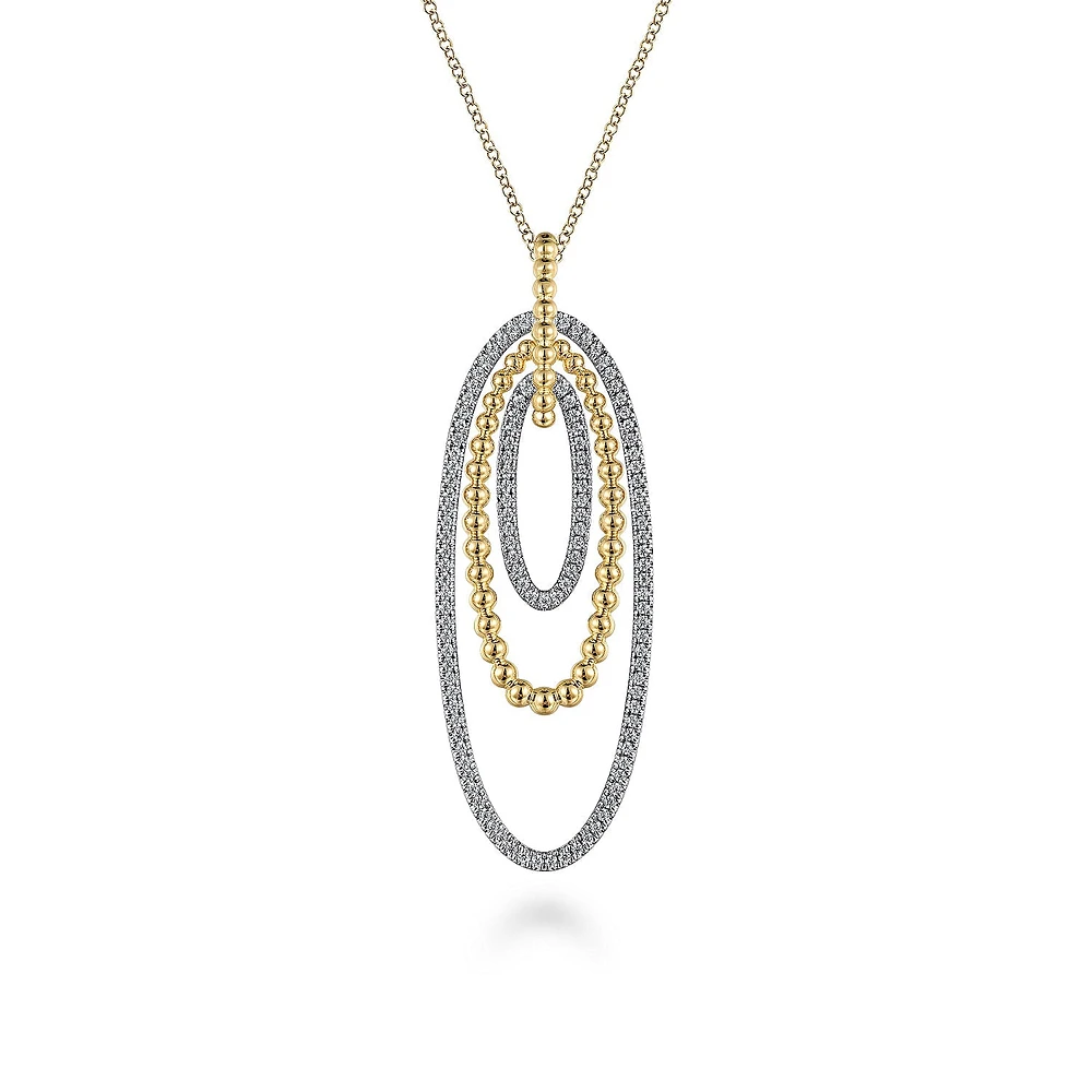 Multi Ovals Diamond Necklace