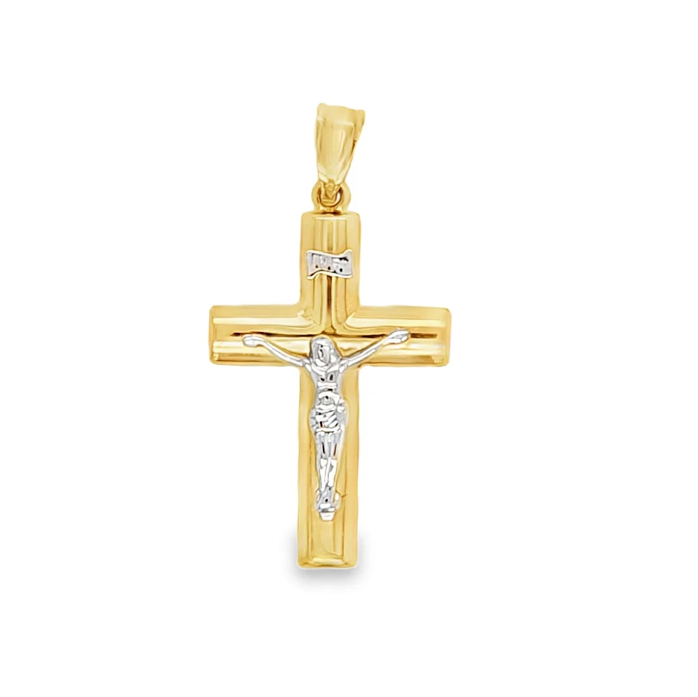 Crucifix Two Tone 30MM Pendant