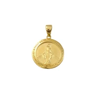 Round Virgen Milagrosa Pendant 14.5MM