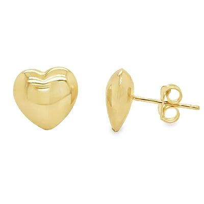 Puffy Heart Stud Earrings