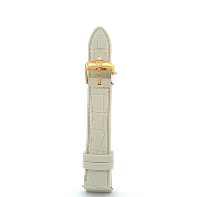 18MM Ivory Embossed Silicone Strap