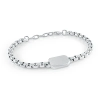 5MM Round Box Plate Steel Bracelet