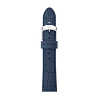 18MM Navy Blue Embossed Silicone Strap