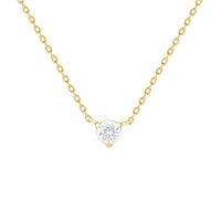 .16CT Diamond Solitaire Prong Set Necklace