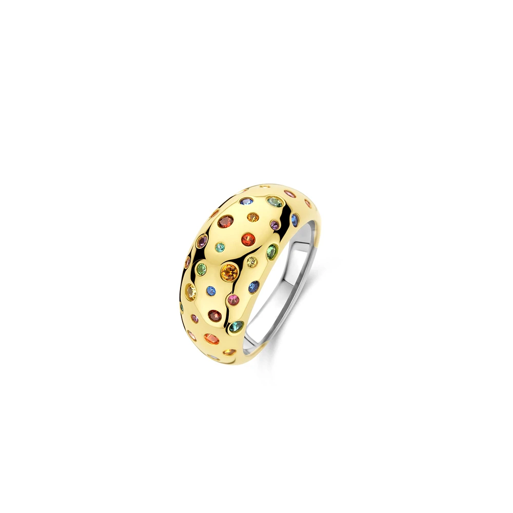 Harmonious Rainbow Wide Ring