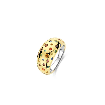 Harmonious Rainbow Wide Ring
