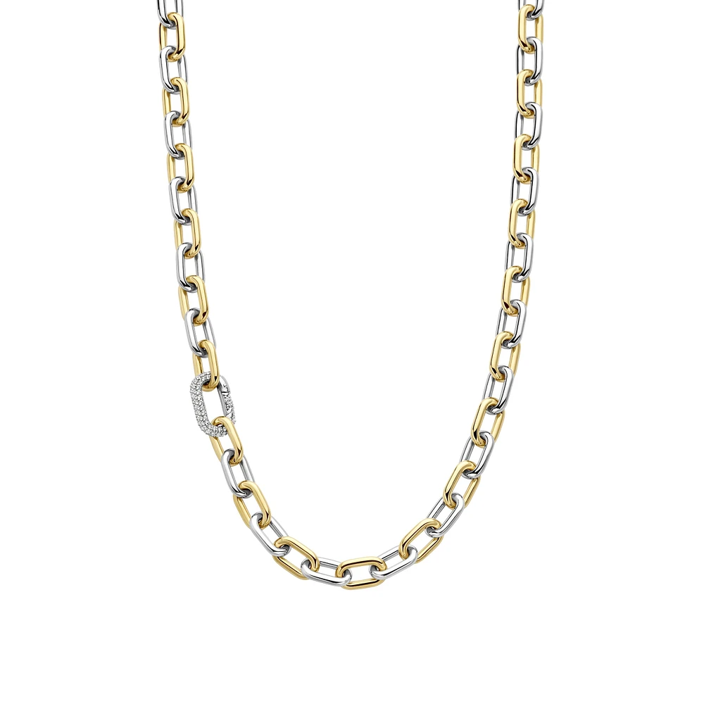 Oval Link Two Tone Necklace