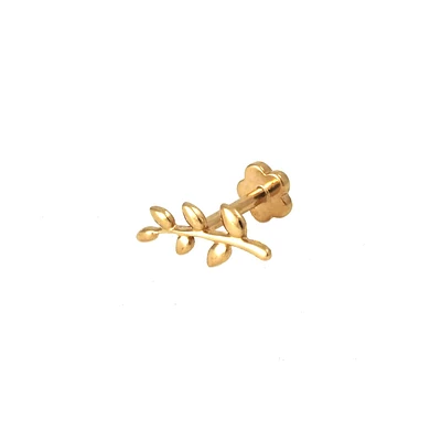 Small Leaf Cartilage Single Earring