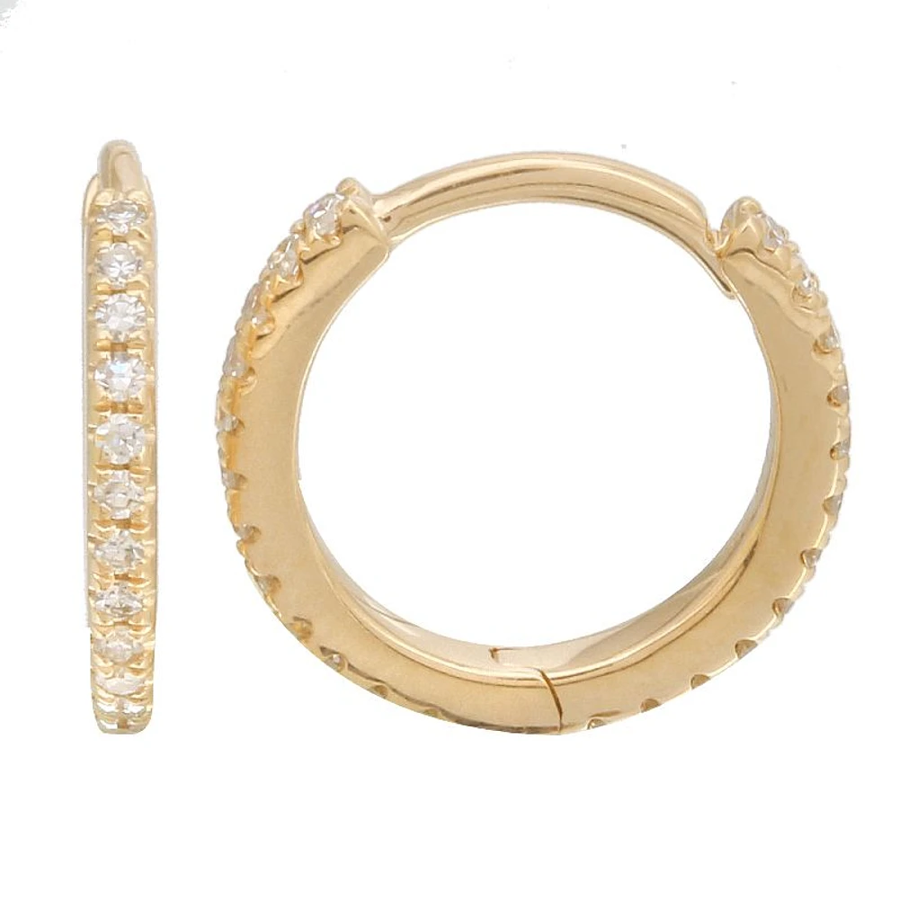 Diamond Huggie 11MM Earrings