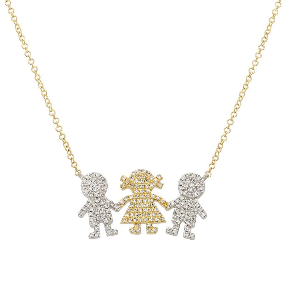 Boy-Girl-Boy Diamond Necklace