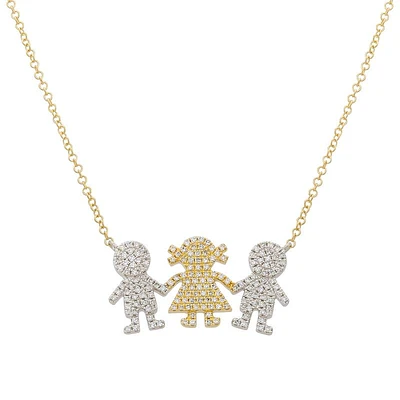 Boy-Girl-Boy Diamond Necklace