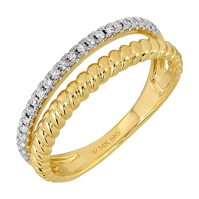 Mixed Double Diamond Ring