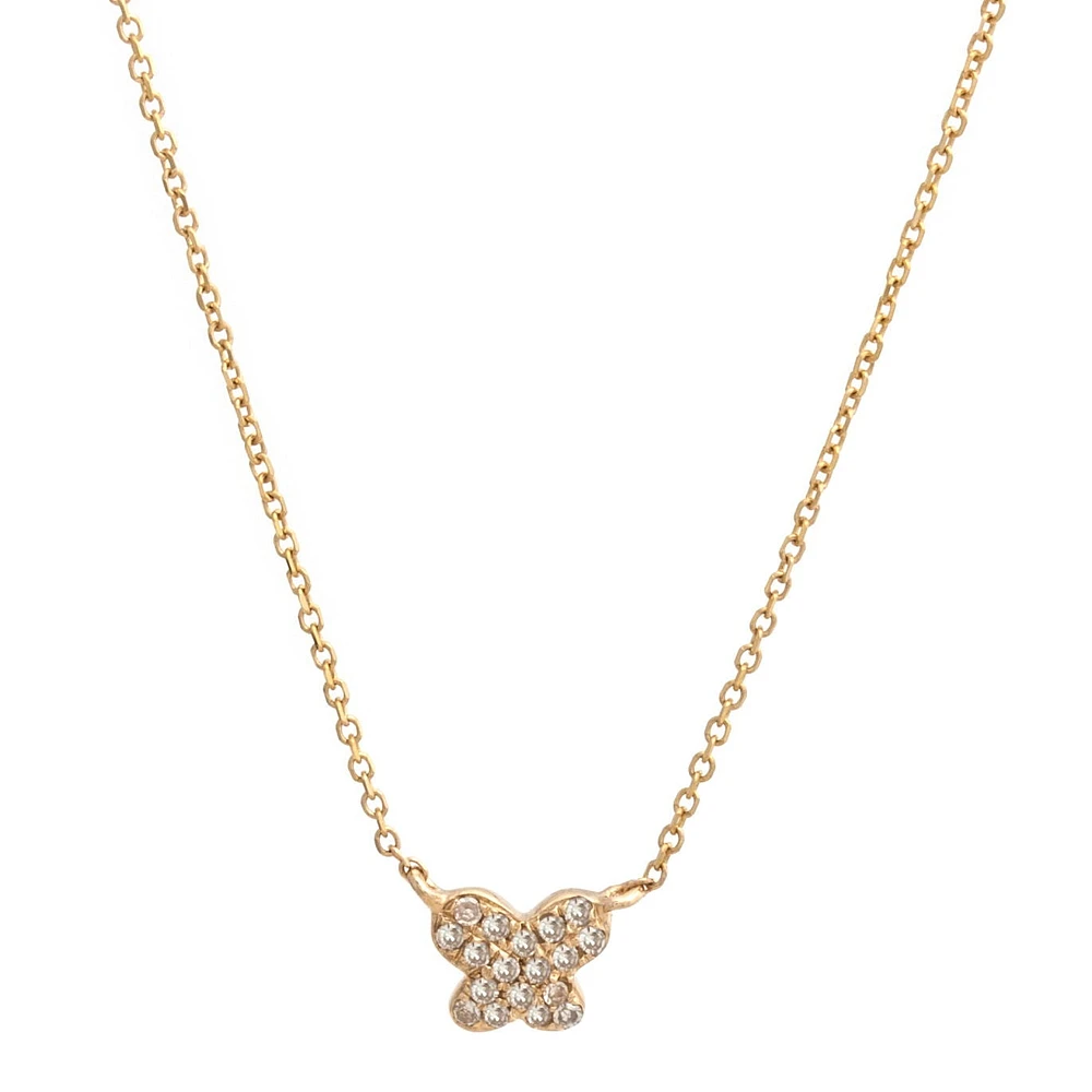 Petit Butterfly Diamond Necklace