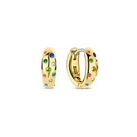 Harmonious Rainbow Huggie Earrings