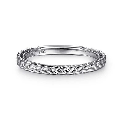 Braided White Gold ring