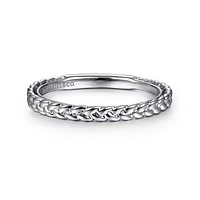 Braided White Gold ring