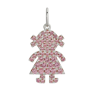 Girl Pink Sapphires Pendant