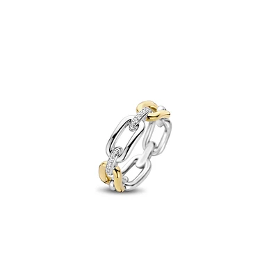Oval Link Two Tone Ring