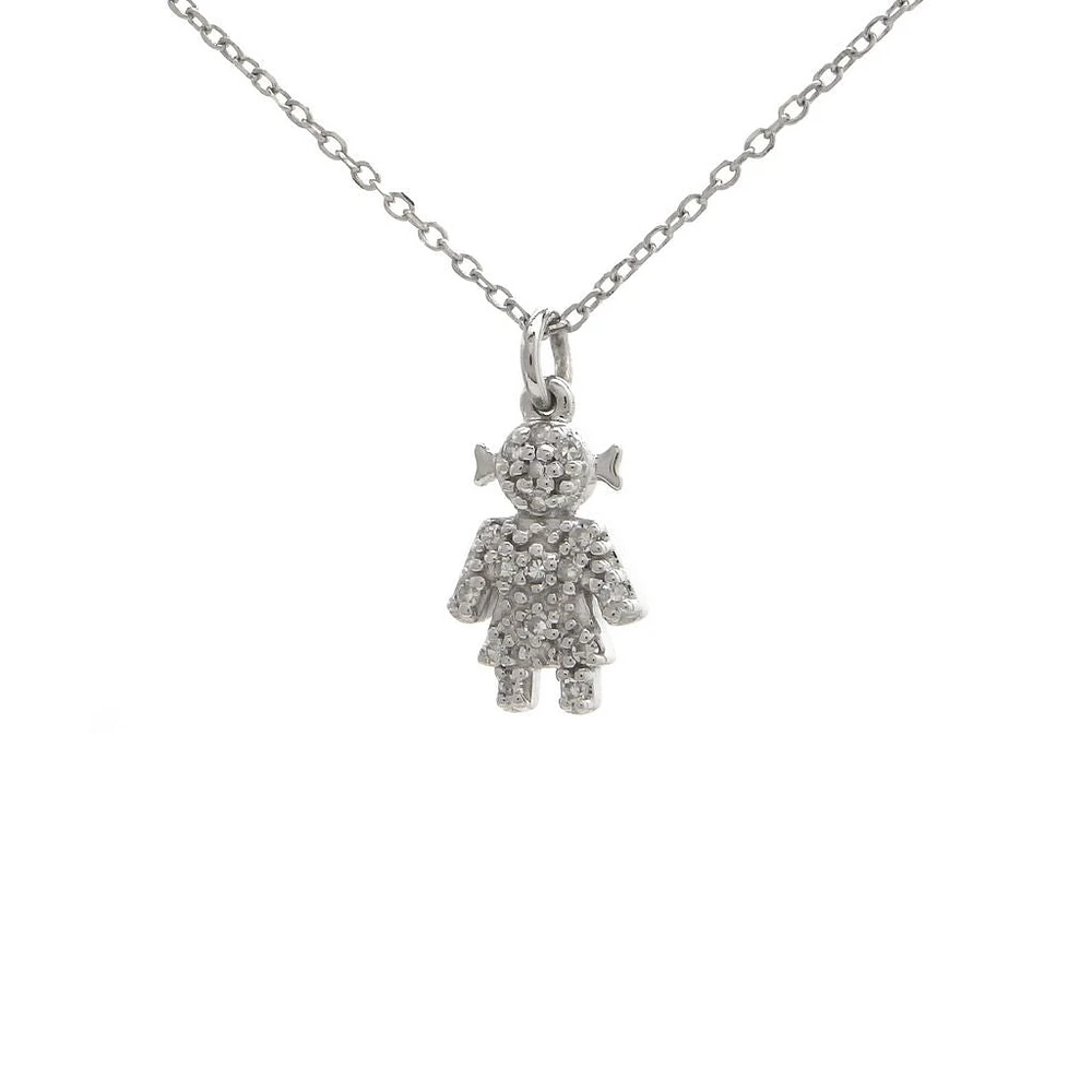 Petit Girl White Gold Diamonds Necklace