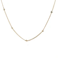 Curb Zirconia By the yard Necklace
