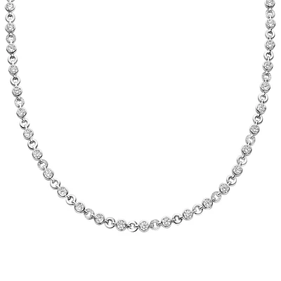 Circular Brilliance Tennis Necklace