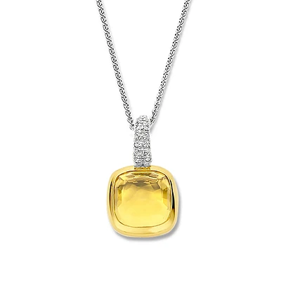 Cushion Yellow Necklace