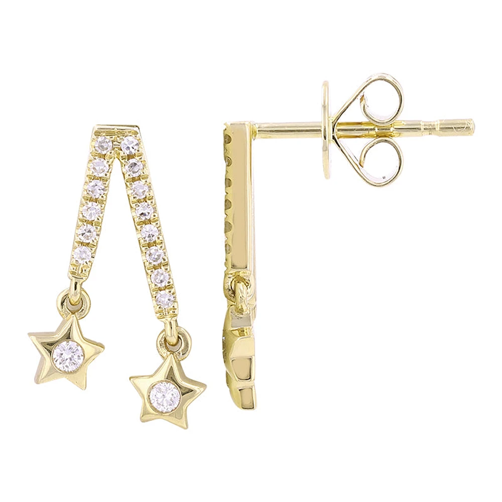 Duo Stars Diamond Earrings