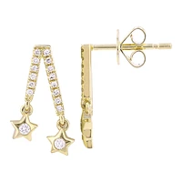 Duo Stars Diamond Earrings