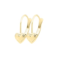 Hearts Beaded Design Leverback Kids Earrings