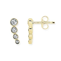 Golden Steel Crawler Earrings