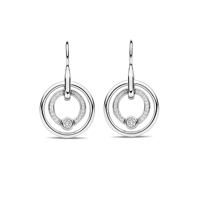 Shine Around Silver Earrings