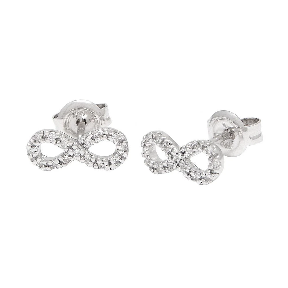 Infinity Diamonds Stud Earrings