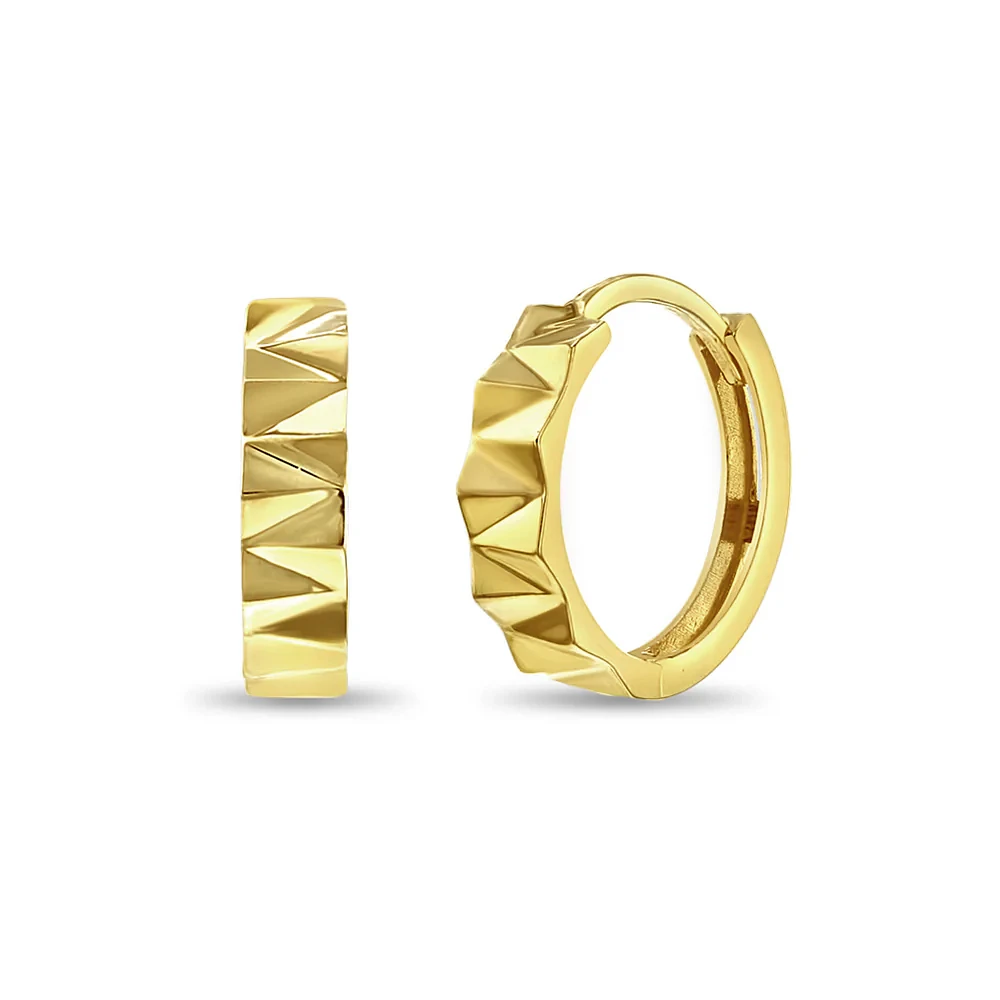 13MM Zig Zag Huggie Earrings