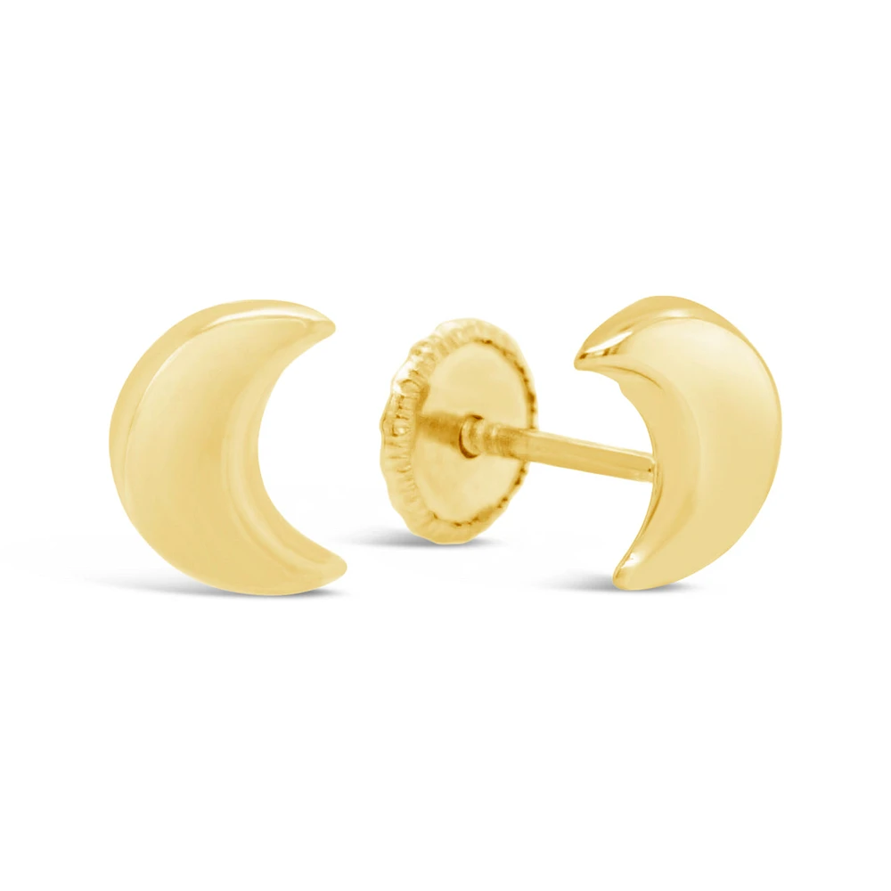 Crescent Moon 5MM Stud Earrings