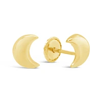 Crescent Moon 5MM Stud Earrings