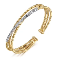 Criss Cross Diamond Bangle Bracelet