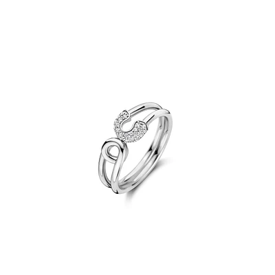 Safety Pin Sparkle Ring