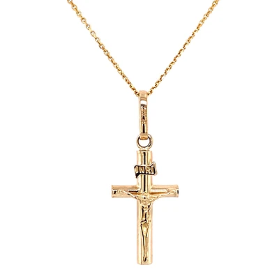 20MM Crucifix Yellow Gold Pendant