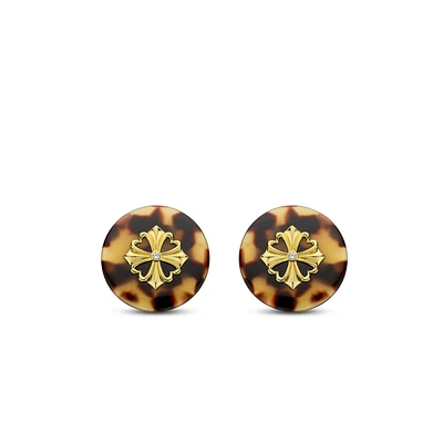 Vintage Clover Tortoise Earrings
