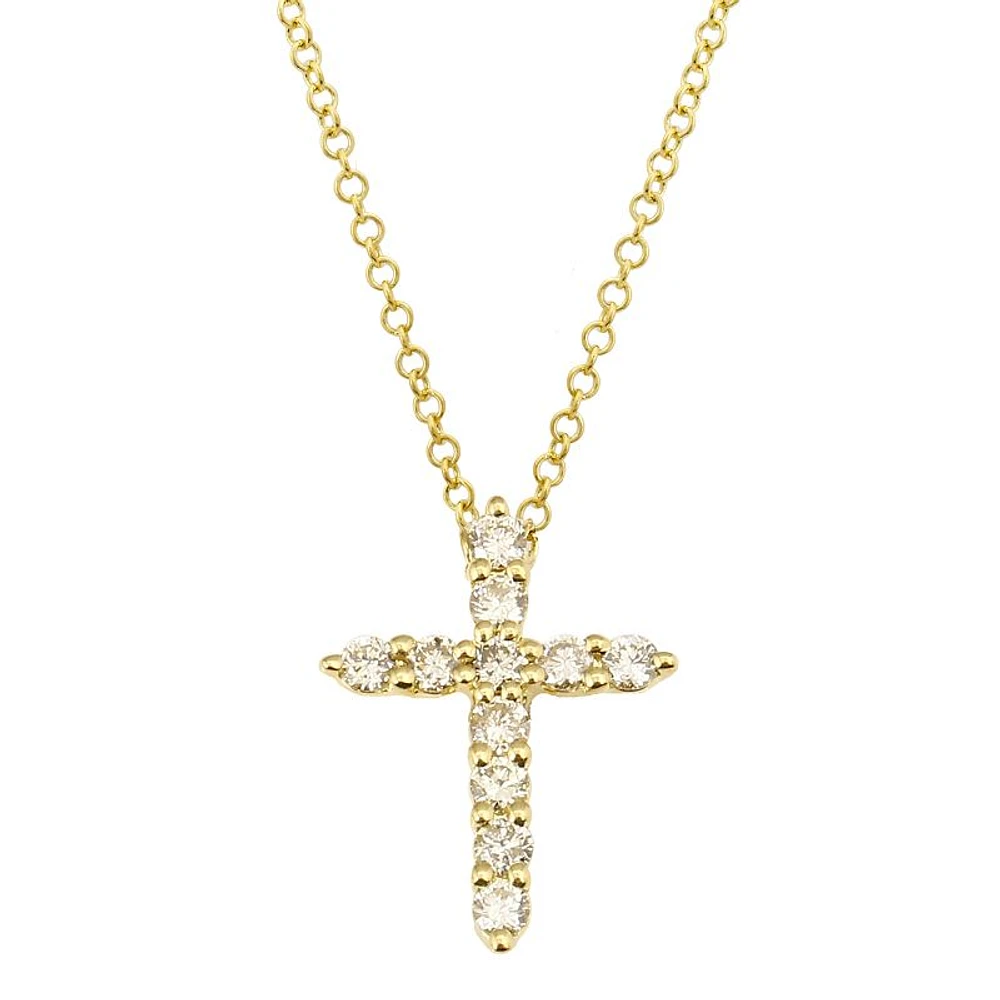 Diamond Cross 12MM Necklace