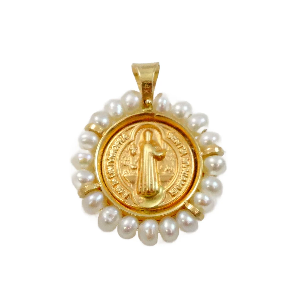 San Benito Pearl Border 13MM Pendant