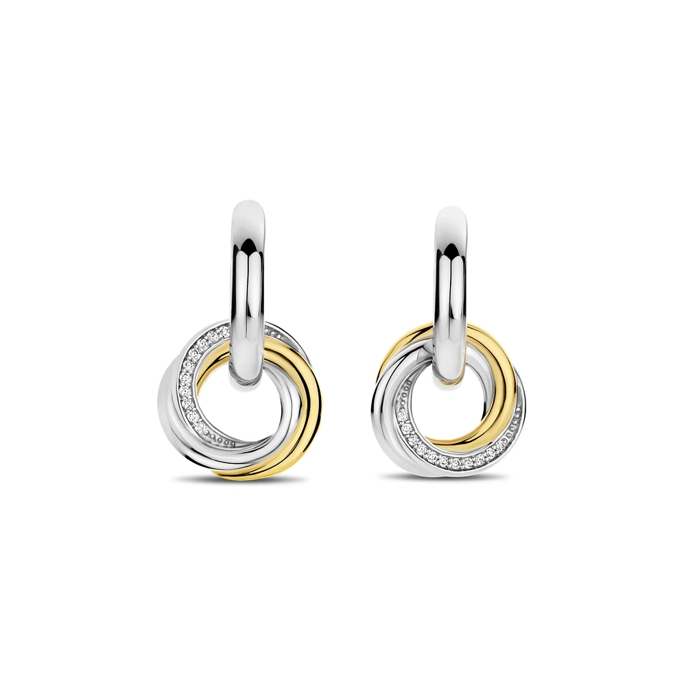 Trinity Two Tone Earrings