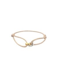 Connected Two Tone Links Cord Bracelet