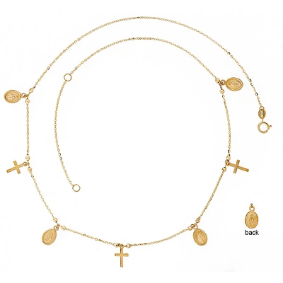Cross and Milagrosa Dangles Necklace